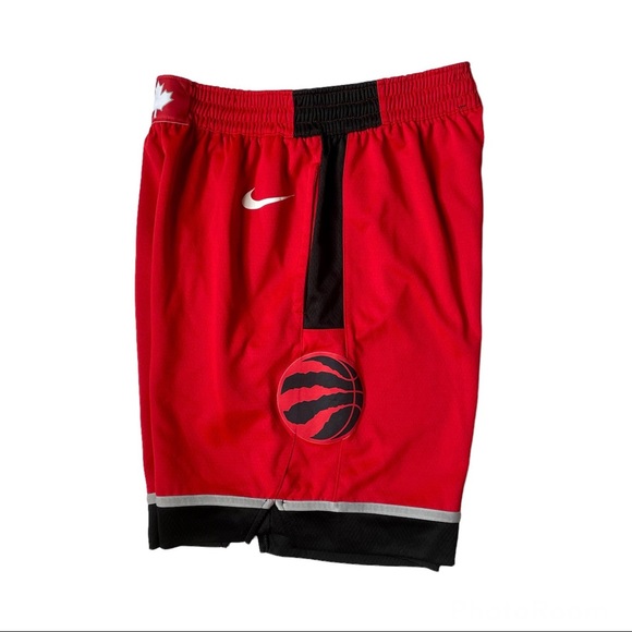 Nike NBA Authentic Toronto Raptors Swingman Official Shorts Red Black - Sz 38 - Picture 5 of 6